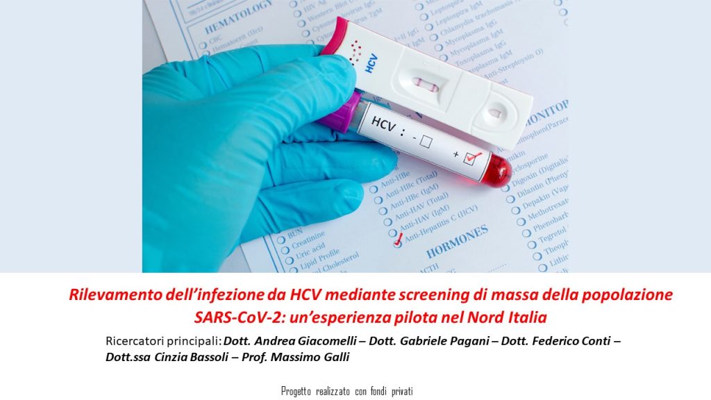 Dopo un primo tentativo riuscito di utilizzare test immunocromatografici rapidi (RICT) per lo screening degli anticorpi SARS-CoV-2 a Castiglione d'Adda, un'area di circolazione virale precoce nel Nord Italia, è stato realizzato un progetto per estendere il programma ad altre 5 città in Lombardia, includendo in 3 di queste anche lo screening rapido per l'HCV: