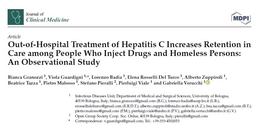 People who inject drugs (PWID) and homeless people represent now a large reservoir of Hepatitis C virus (HCV) infection. However, Hepatis C elimination programs can barely reach these subgroups of patients.